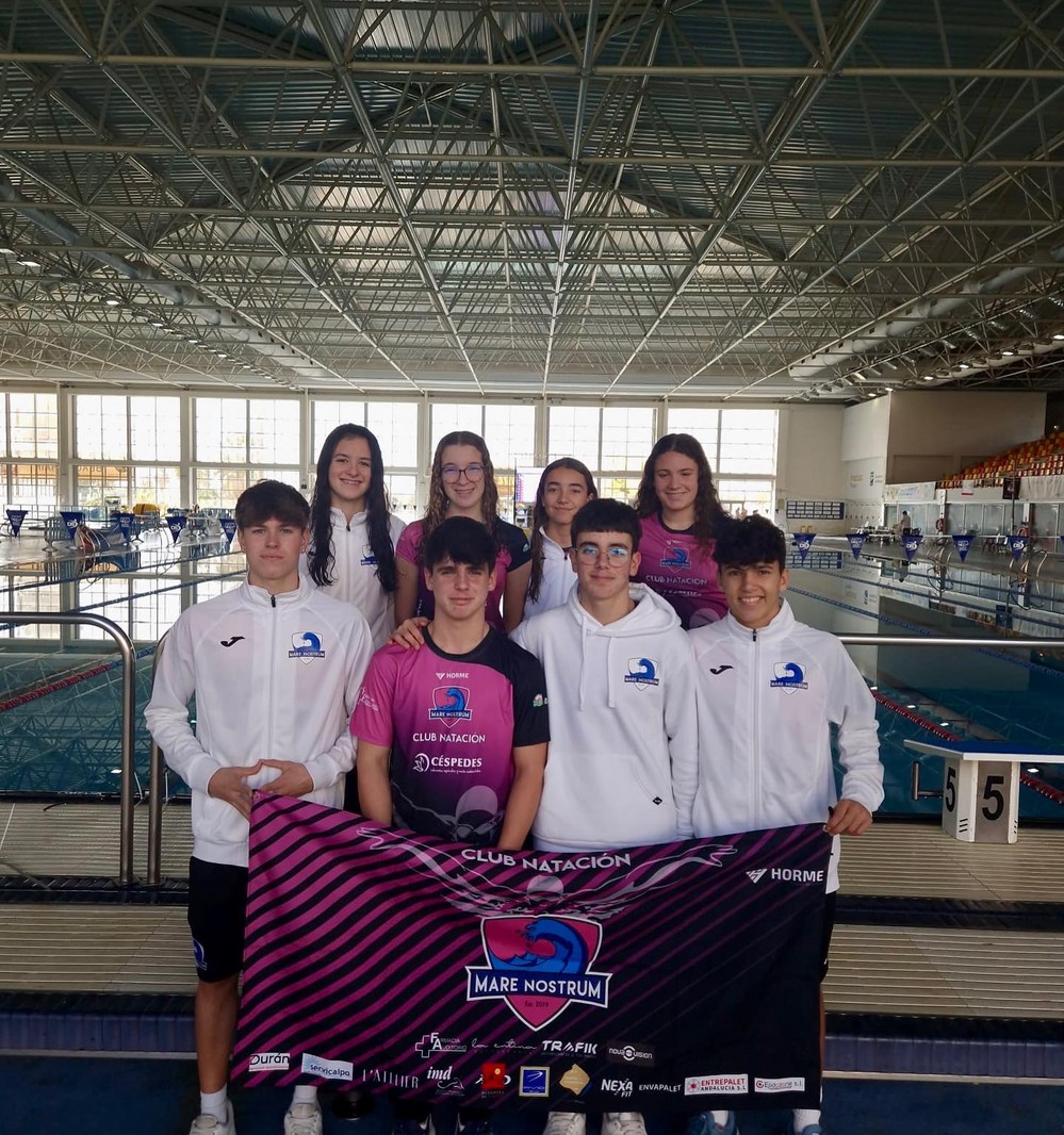 Mare Nostrum se cuelga cinco medallas en el Andaluz infantil de natación de invierno