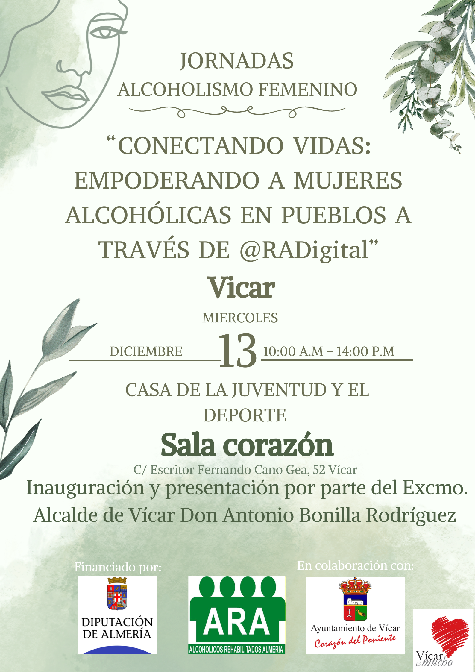 Alcohólicos rehabilitados organiza unas jornadas sobre alcoholismo femenino en Vícar