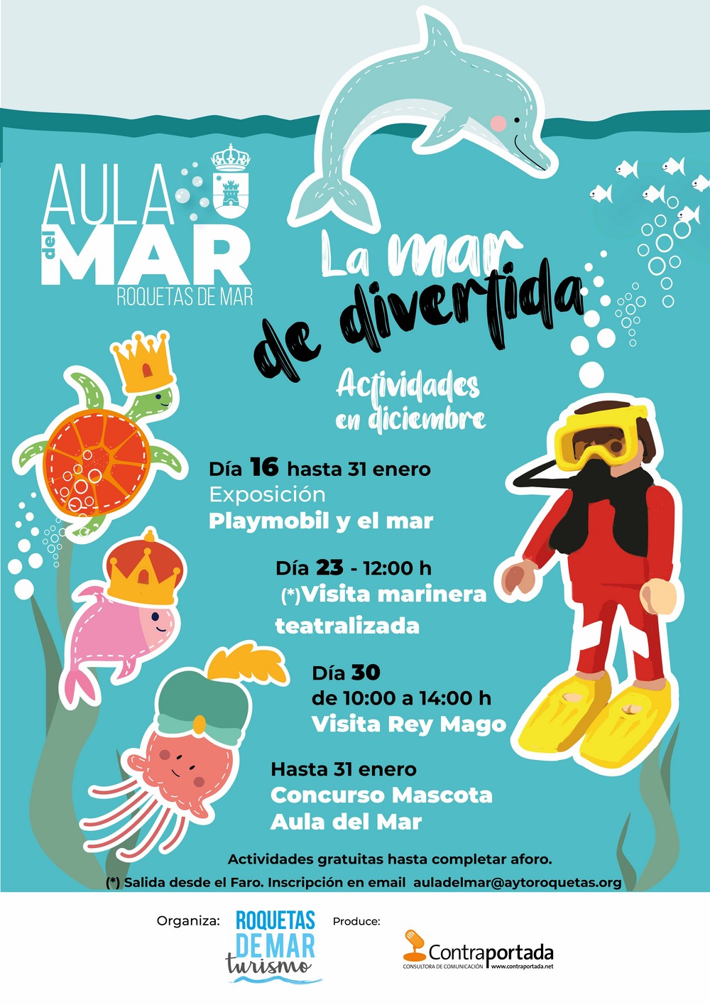 El Ayuntamiento pone en marcha alrededor de 20 actividades para poner en valor y dinamizar el Aula del Mar