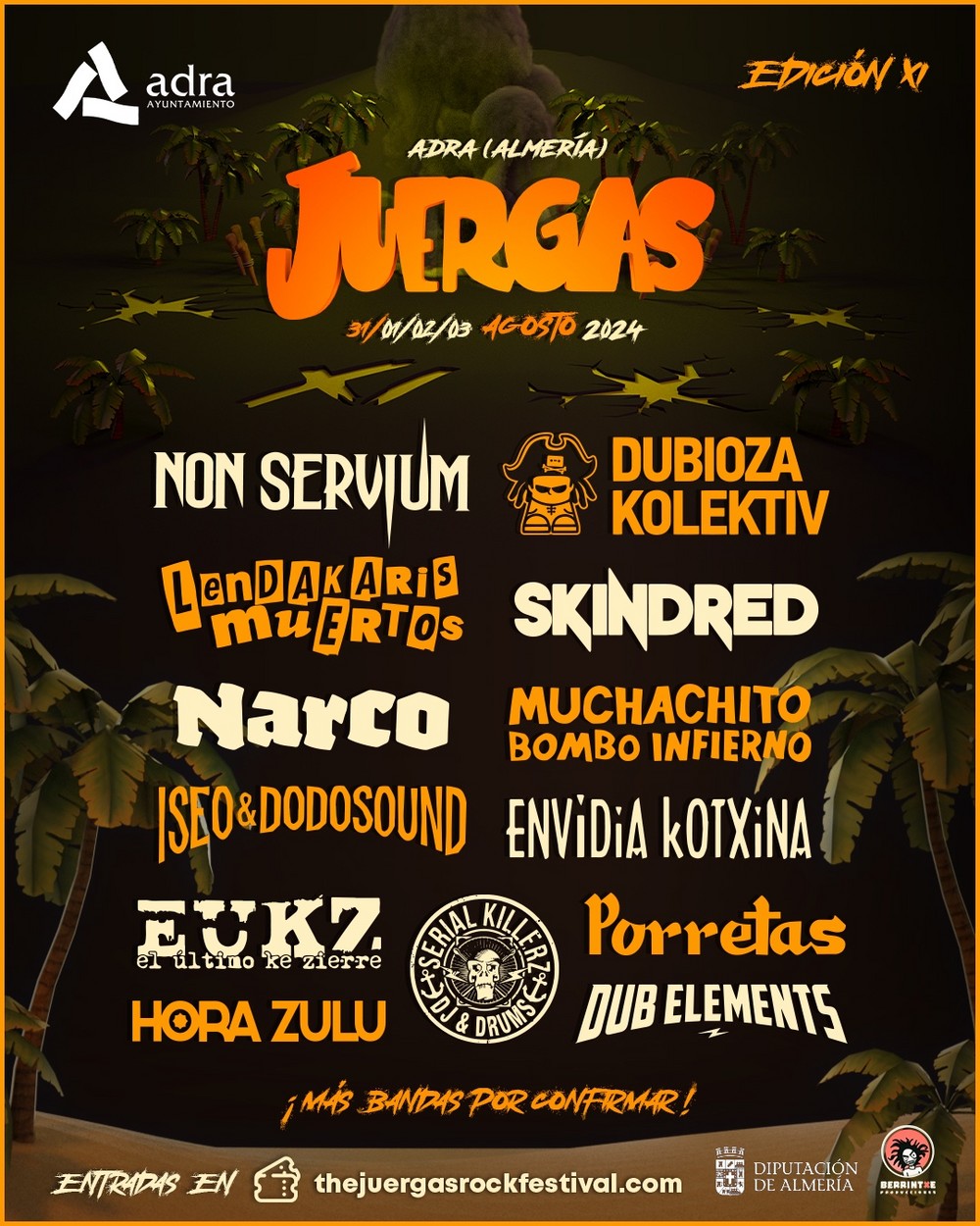 Primeros artistas confirmados para el undécima edición del The Juergas Rock