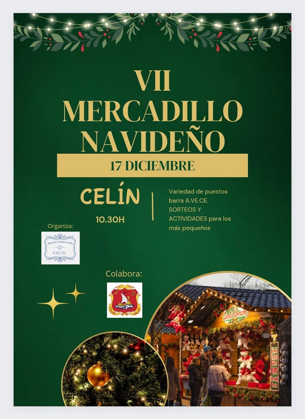El Mercadillo Navideño de Celín abre sus puertas este domingo