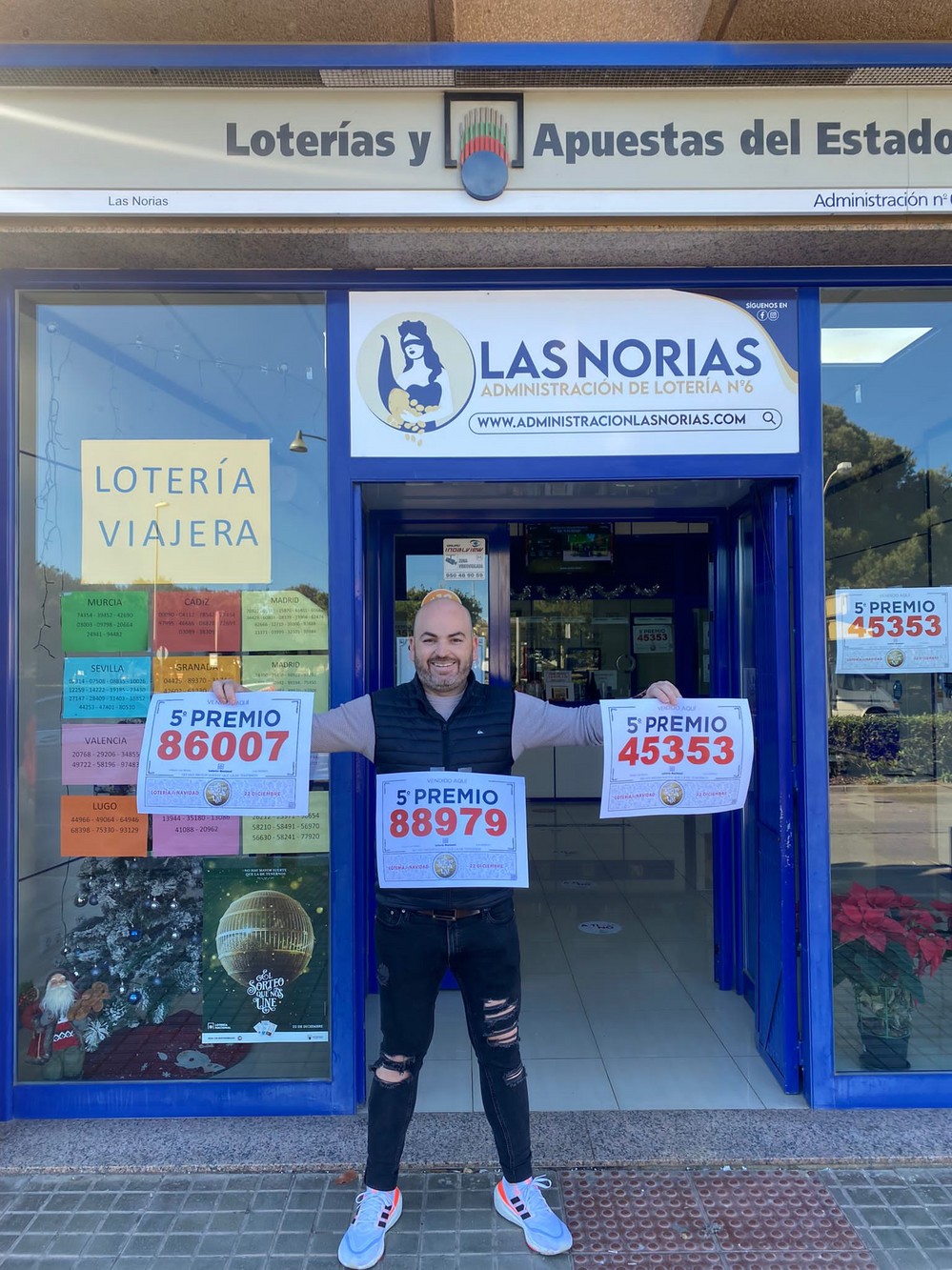 La suerte de la Lotería de Navidad se pasea por el Poniente almeriense