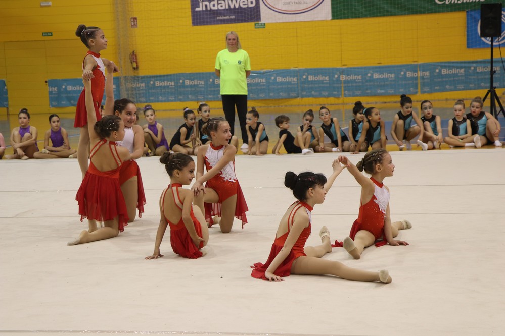 Cerca de 500 niños participan en las exhibiciones de Navidad de gimnasia rítmica, acrobática y baile moderno