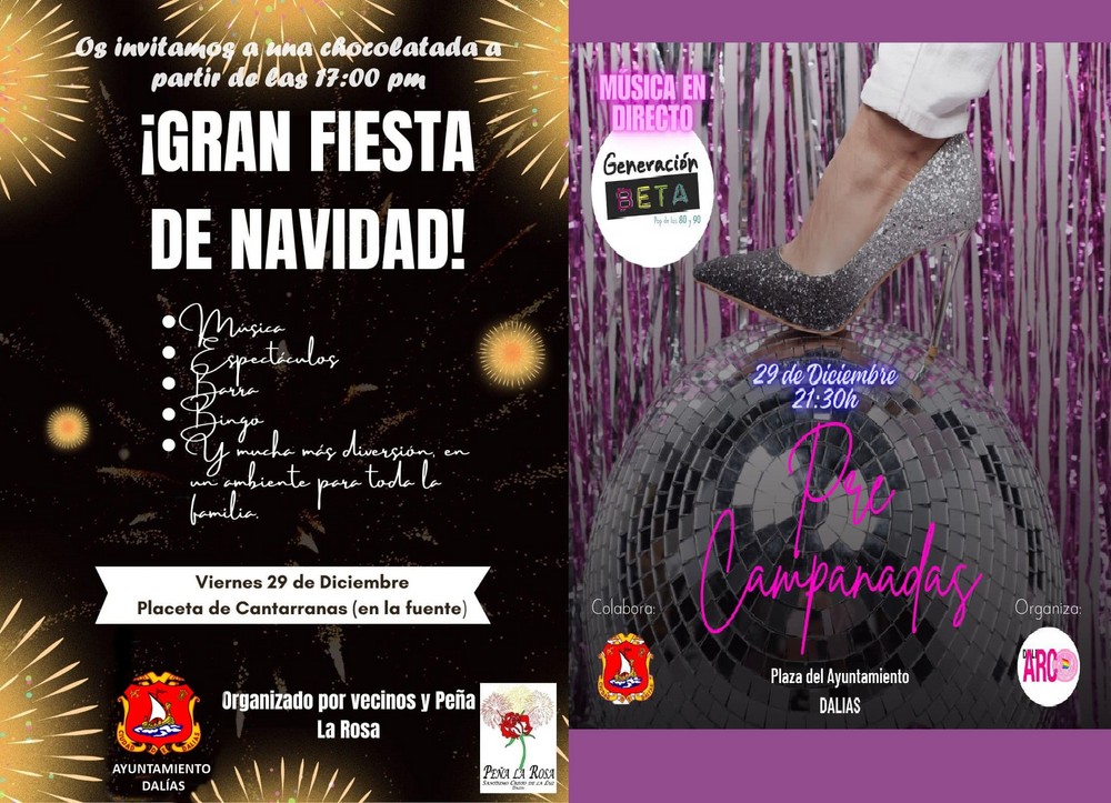 Los vecinos de Cantarranas estrenan placeta y Daliarco calienta para las campanadas en Dalías