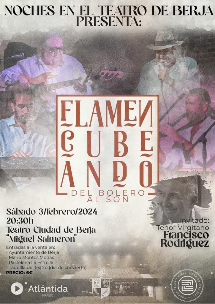 La fusión del flamenco y bolero de 'Flamencubeando' llega el sábado 3 de febrero al Teatro de Berja