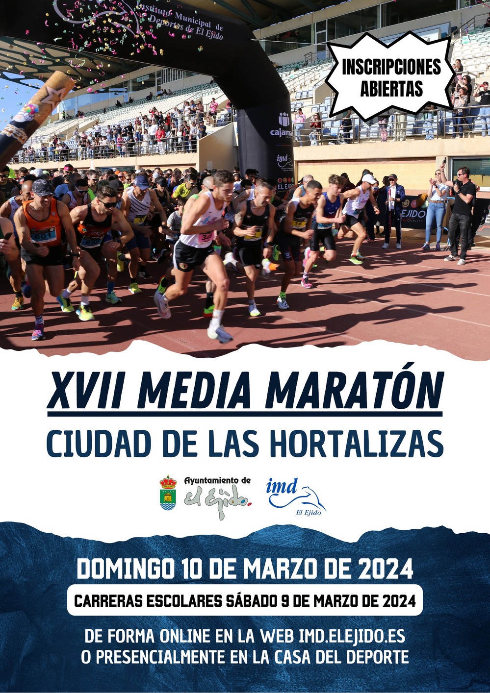 Abiertas las inscripciones para participar en la XVII Media Maratón Ciudad de las Hortalizas