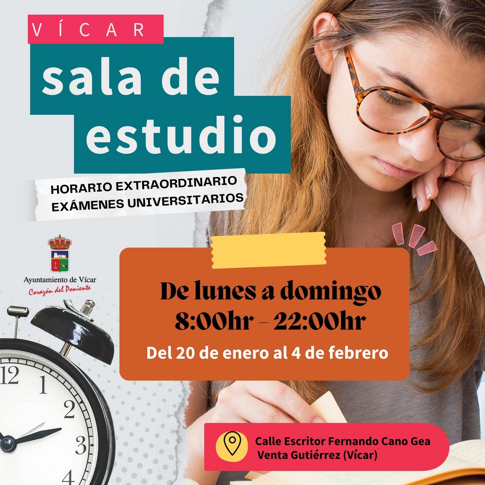 La sala de estudio de la Casa de la Juventud amplía horario de apertura con motivo de los exámenes de enero