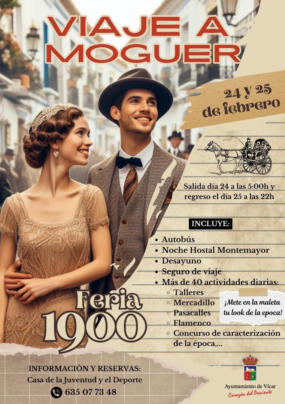Los vicarios se visten de época y viajan hasta ‘Moguer 1900’