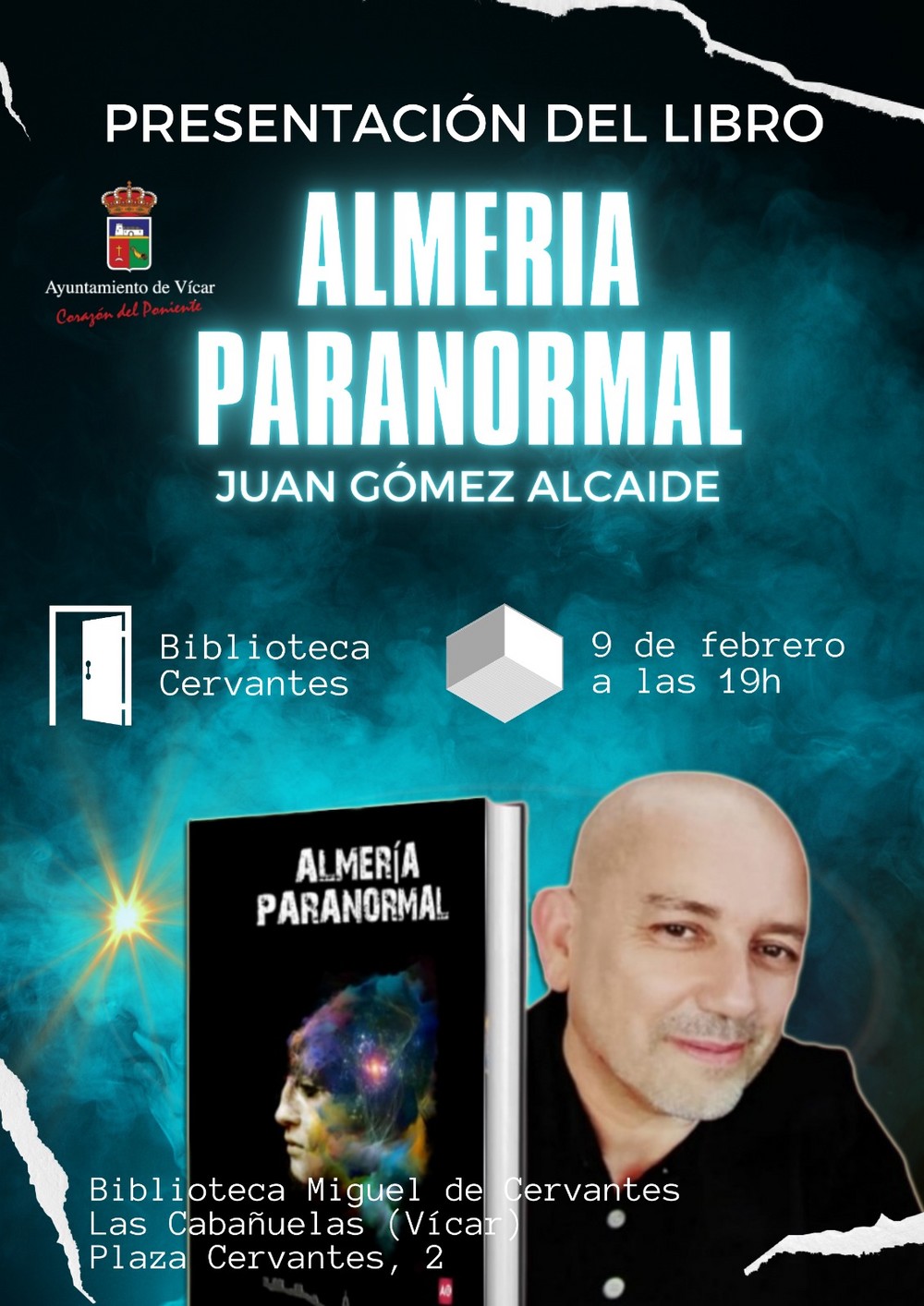 El mundo de lo oculto y lo esotérico llega a la Biblioteca 'Miguel de Cervantes' con la presentación de "Almería Paranormal", de Juan Gómez Alcaide