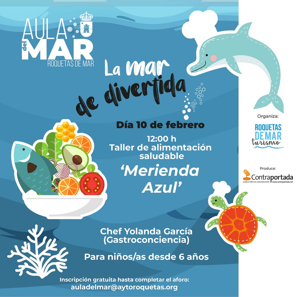  El Aula del Mar enseñará cómo hacer ‘Meriendas azules’ en un taller saludable el próximo sábado, 10 de febrero