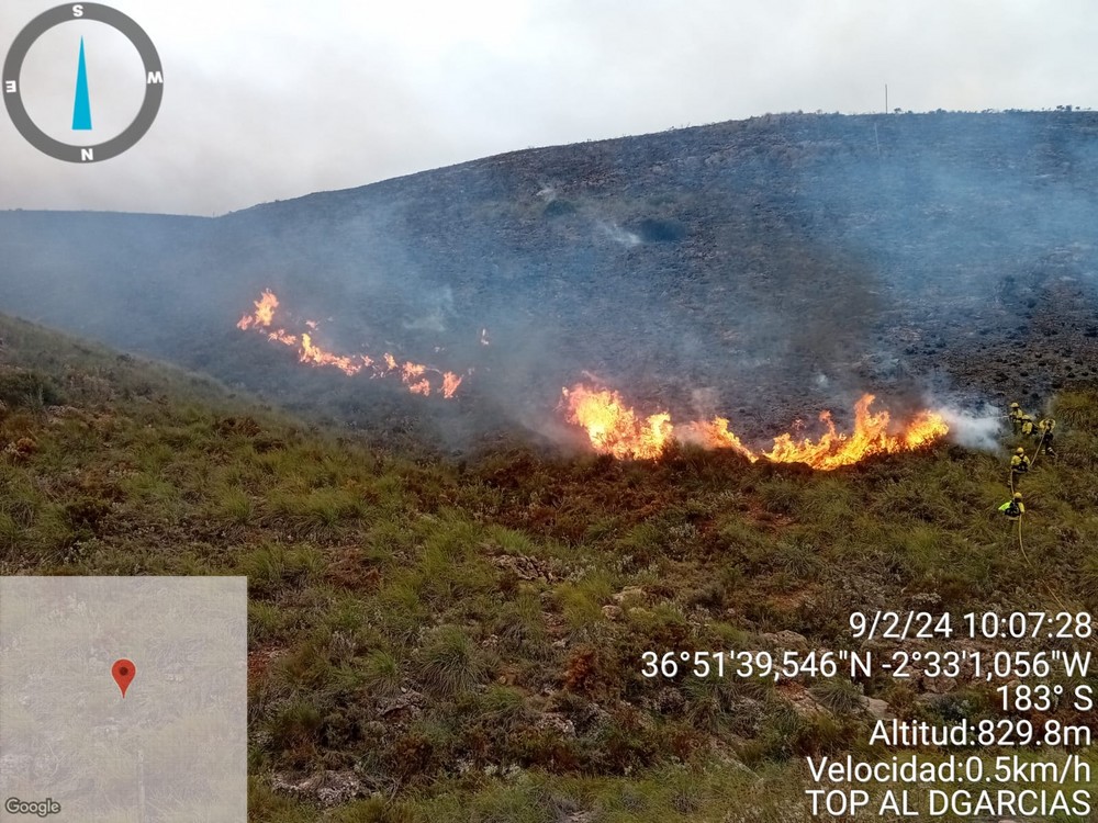 Cerca de 400 hectáreas afectadas por el incendio forestal de Enix