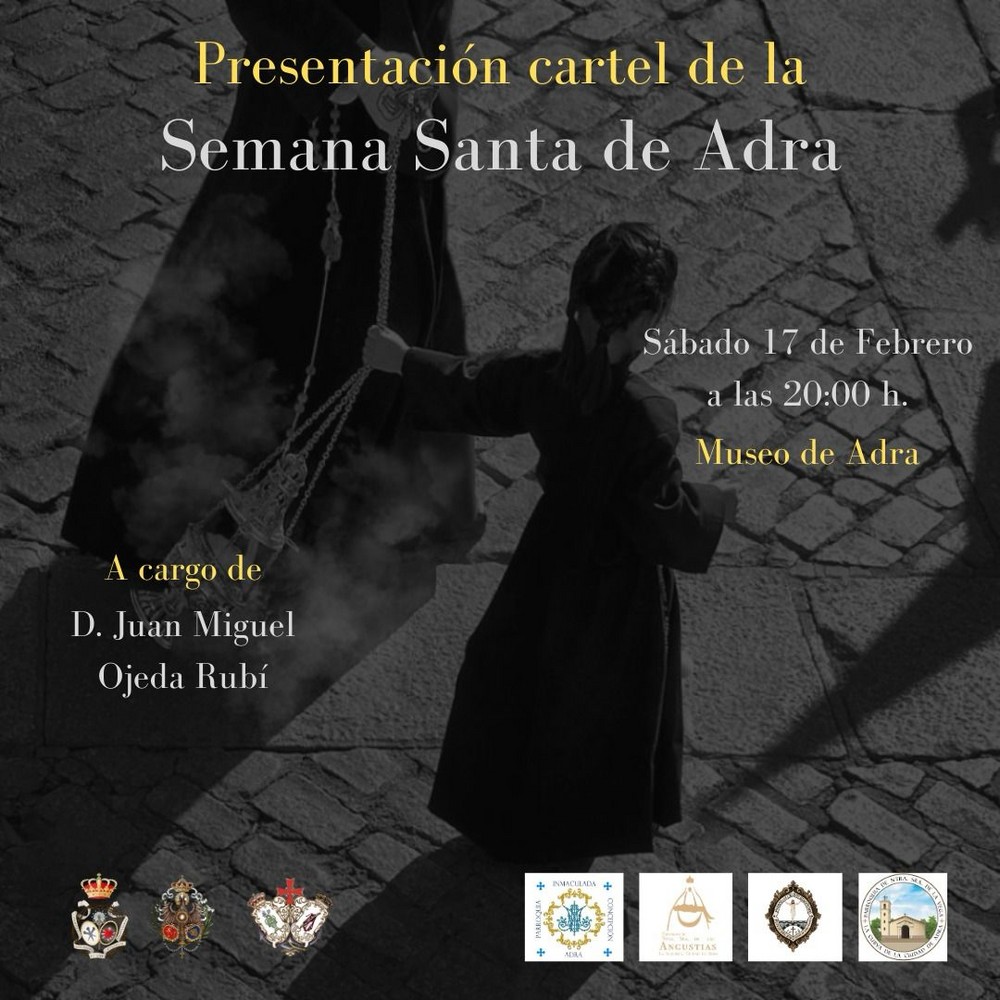 Adra presenta el cartel oficial de Semana Santa de 2024 el sábado 17 de febrero con el autor Juan Miguel Ojeda