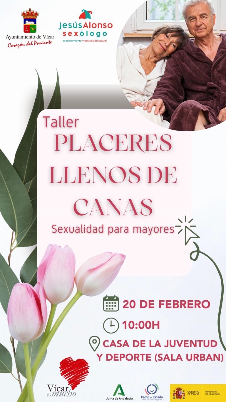 “Placeres llenos de canas”, un taller dirigido a mayores para promover una sexualidad plena en la tercera edad