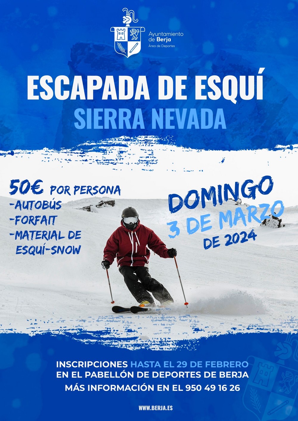 Berja programa una escapada a Sierra Nevada para el domingo 3 de marzo