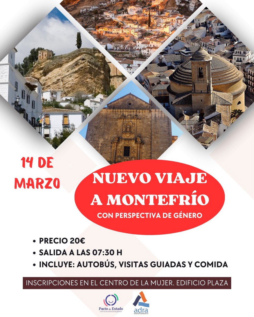 El Ayuntamiento de Adra organiza un segundo viaje con perspectiva de género a Montefrío el próximo 14 de marzo
