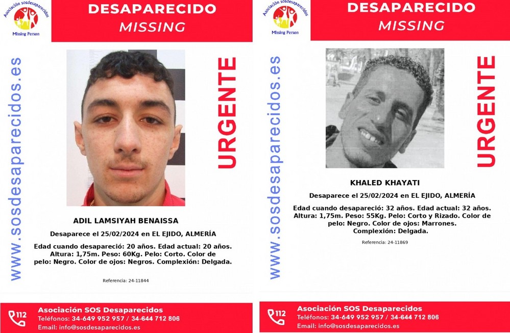 Los jóvenes desaparecidos de Balerma naufragaron a 30 kilómetros de la costa