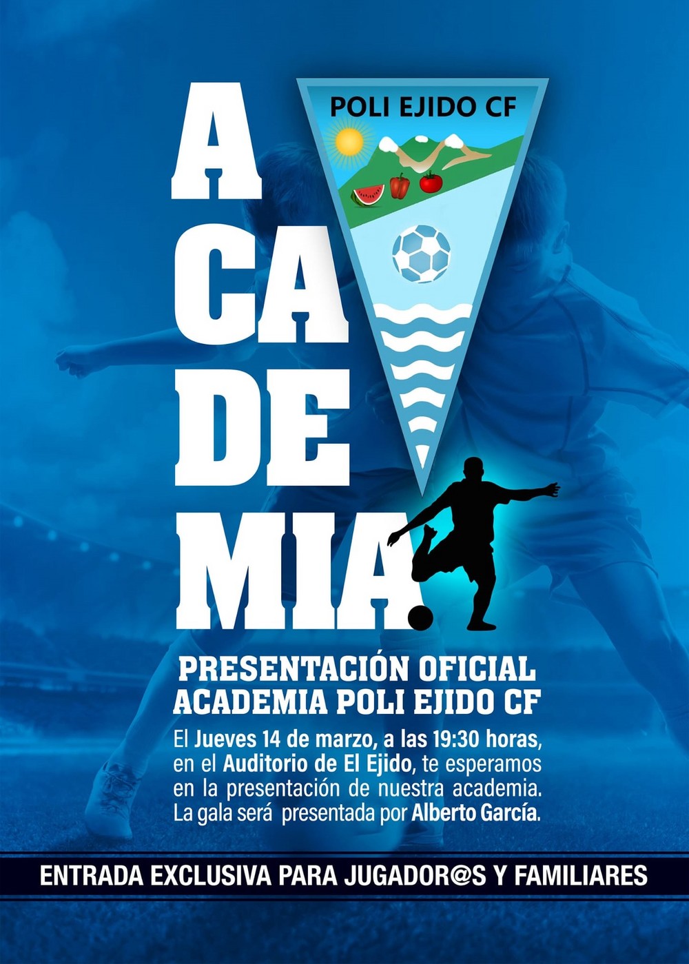 El Auditorio de El Ejido acogerá la I Gala de la Academia del Poli Ejido CF