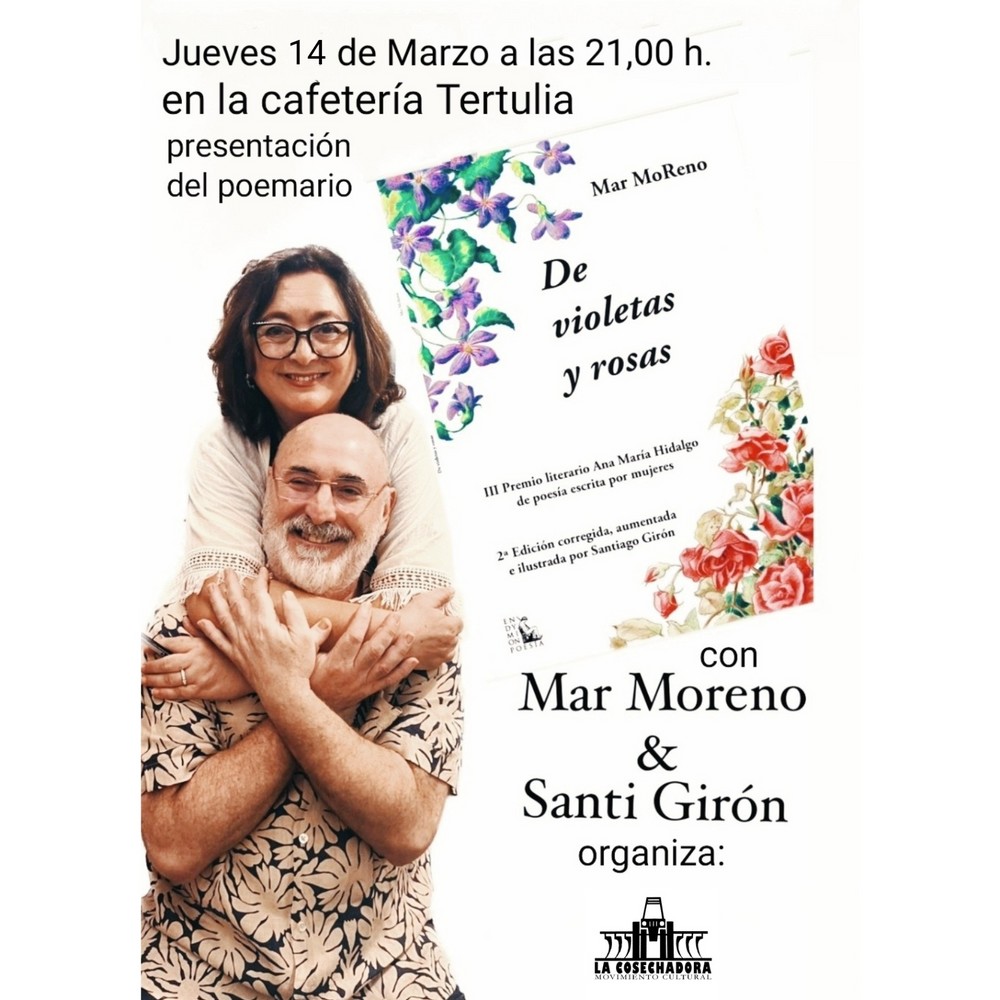 El Ejido acogerá la presentación del poemario “De Violetas y Rosas” de Mar Moreno