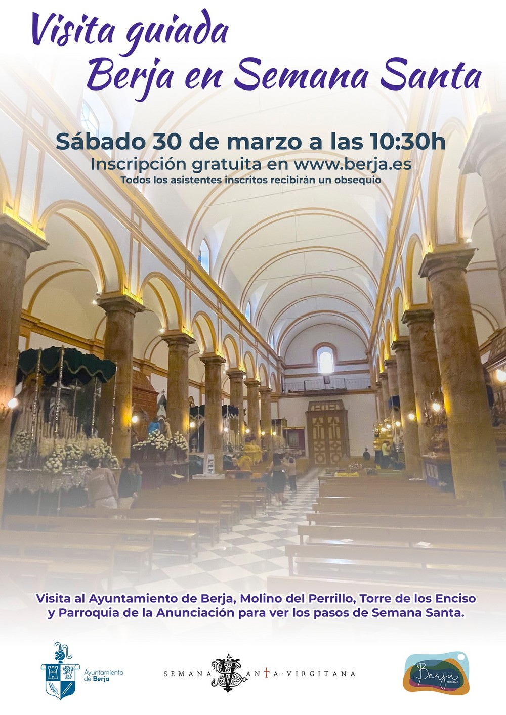 Turismo Berja programa una visita este sábado para conocer el municipio en Semana Santa