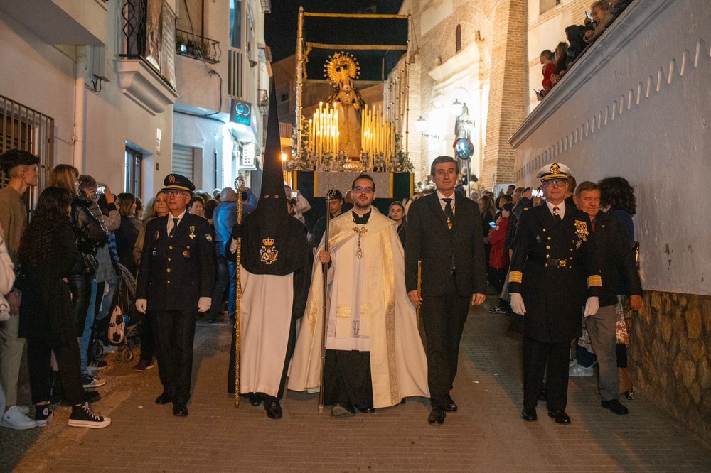 Adra veneró al Santísimo Cristo de la Expiración y a María Santísima de los Dolores el Jueves Santo