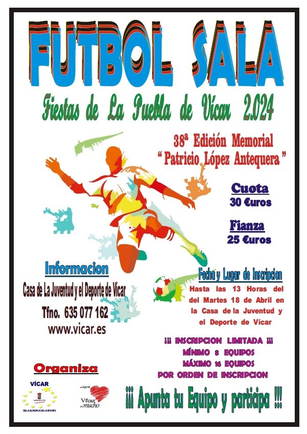 Abiertas las inscripciones para participar en el XXXVIII Memorial de Fútbol Sala Patricio López Antequera