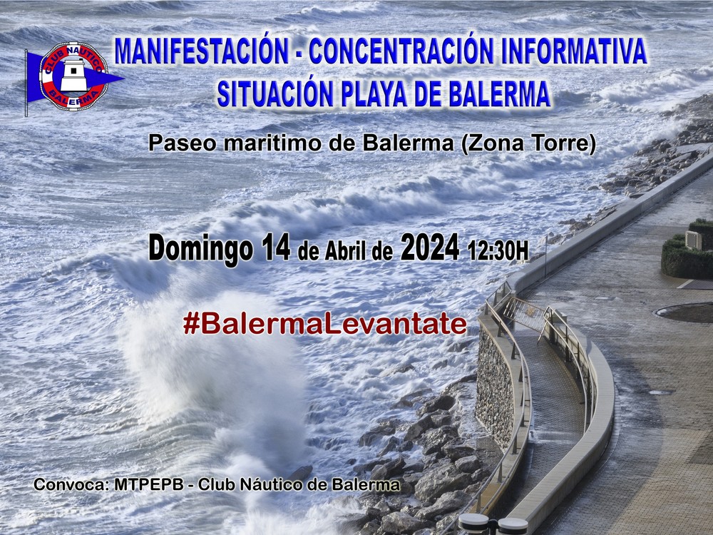 La Mesa de Trabajo por la Playa de Balerma convoca una manifestación el domingo 14 de abril