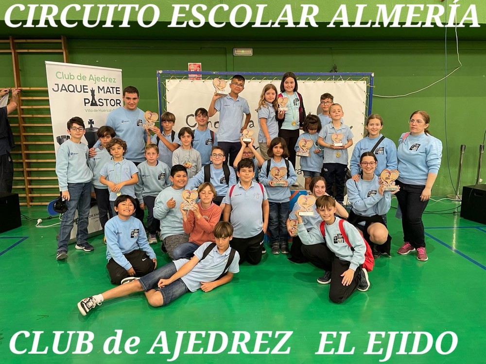 Club Ajedrez El Ejido logra 11 trofeos en el Circuito Escolar Provincial