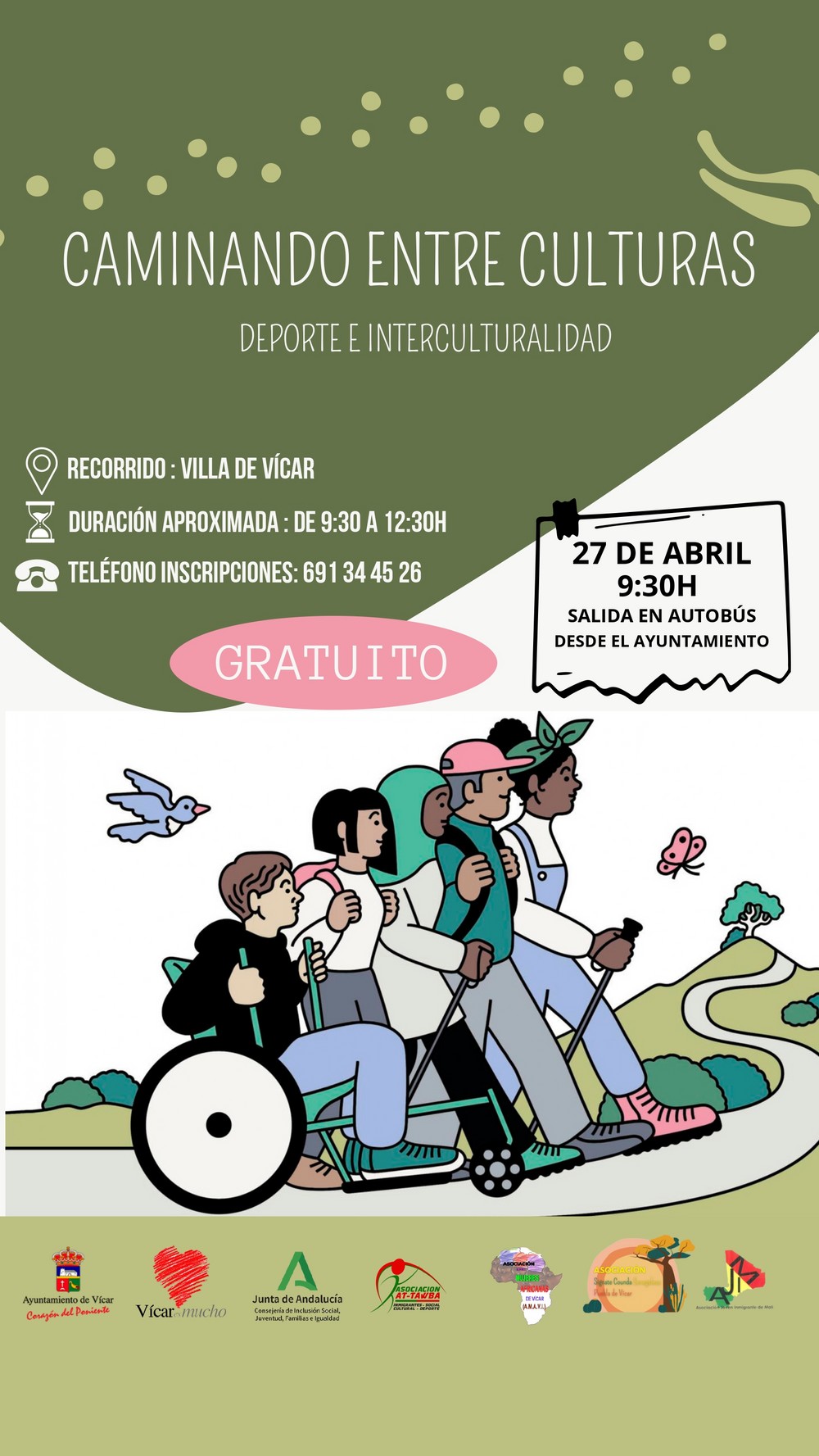 ‘Caminando entre Culturas’ invita a las familias migrantes de Vícar a descubrir nuevos rincones del municipio