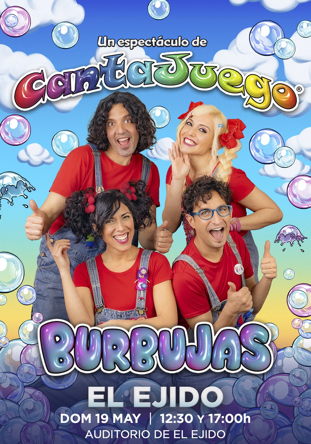 ‘Burbujas’, el nuevo espectáculo de CantaJuego,  llega a El Ejido el próximo domingo 19 de mayo
