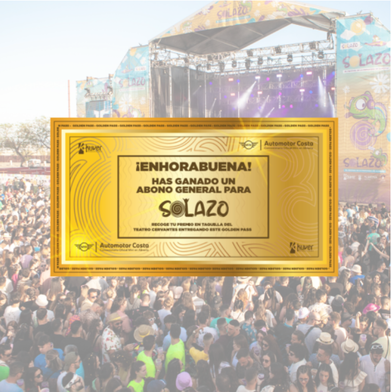Solazo Fest esconde cien abonos ‘Golden pass’ por toda la provincia de Almería