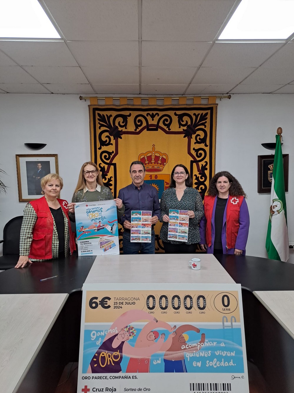 El Ayuntamiento de La Mojonera colabora con el Sorteo del Oro de Cruz Roja