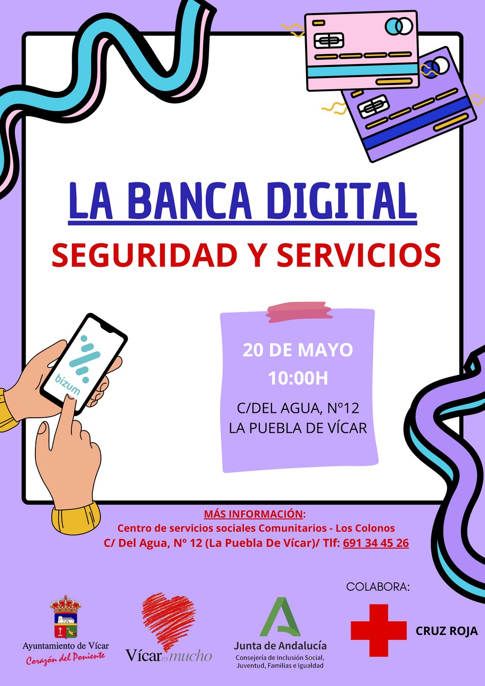 Taller de banca on line y uso de Bizum para combatir la brecha digital en Vícar