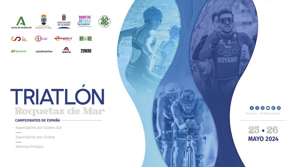  1400 triatletas de 50 clubes compiten este fin de semana en Roquetas de Mar