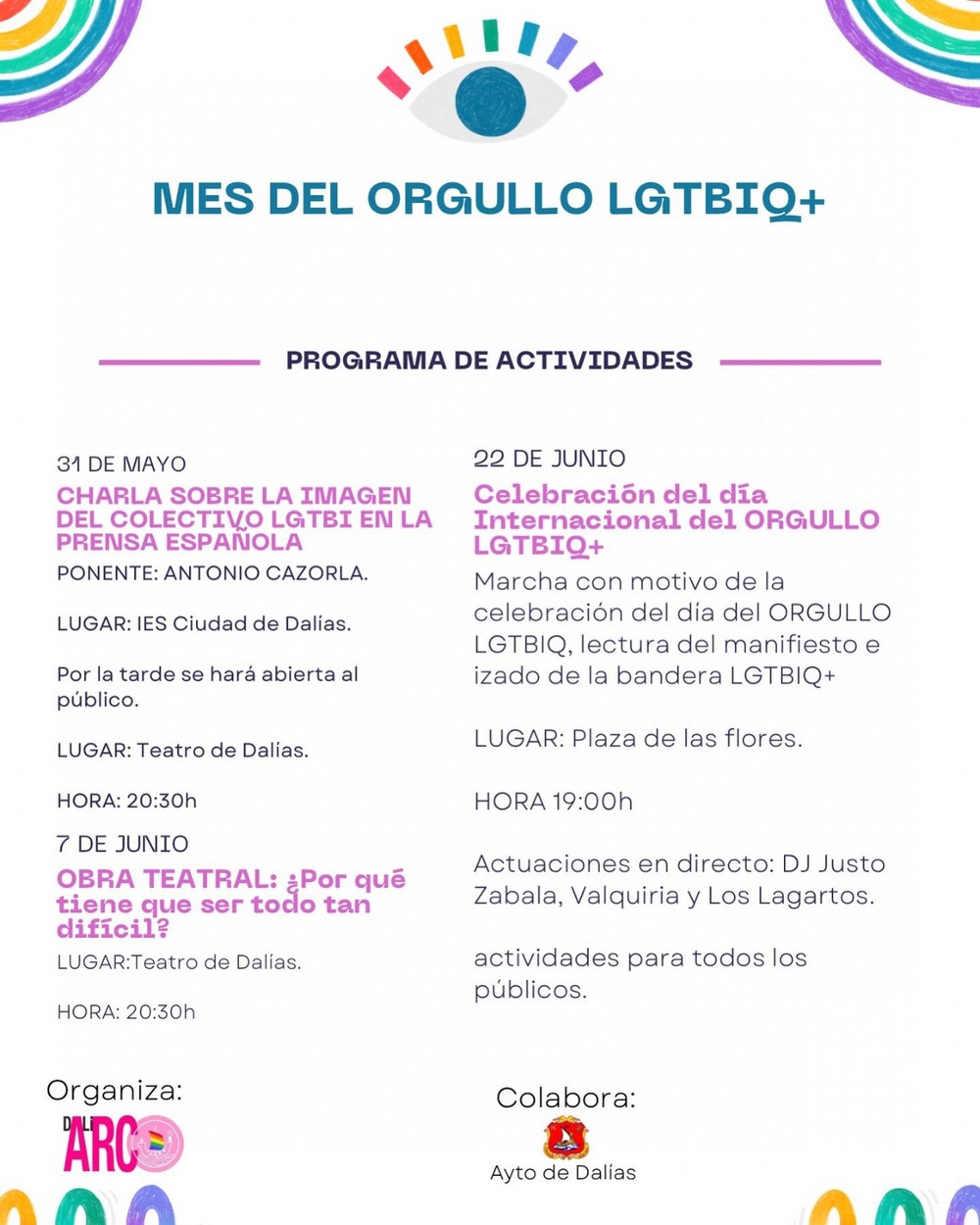 Daliarco arranca su programación por el mes del Orgullo en Dalías
