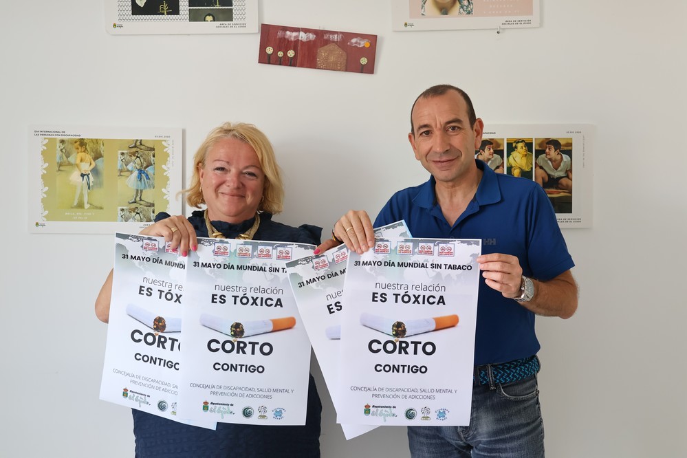 El Ejido se suma al Día Mundial Sin Tabaco con una campaña de concienciación entre escolares bajo el lema ‘Nuestra relación es tóxica corto contigo’