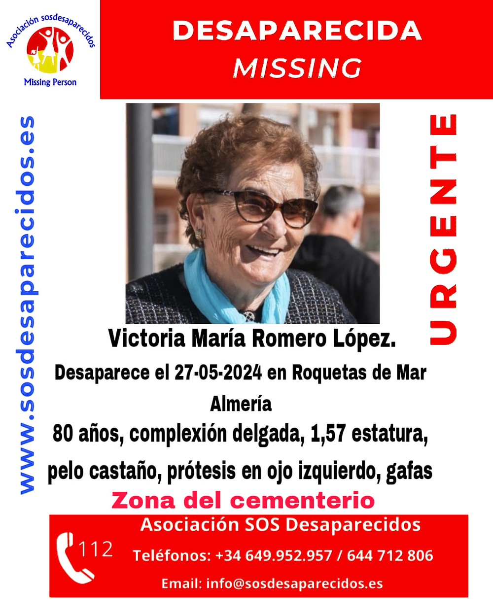 Buscan a una mujer de 80 años desaparecida en Roquetas
