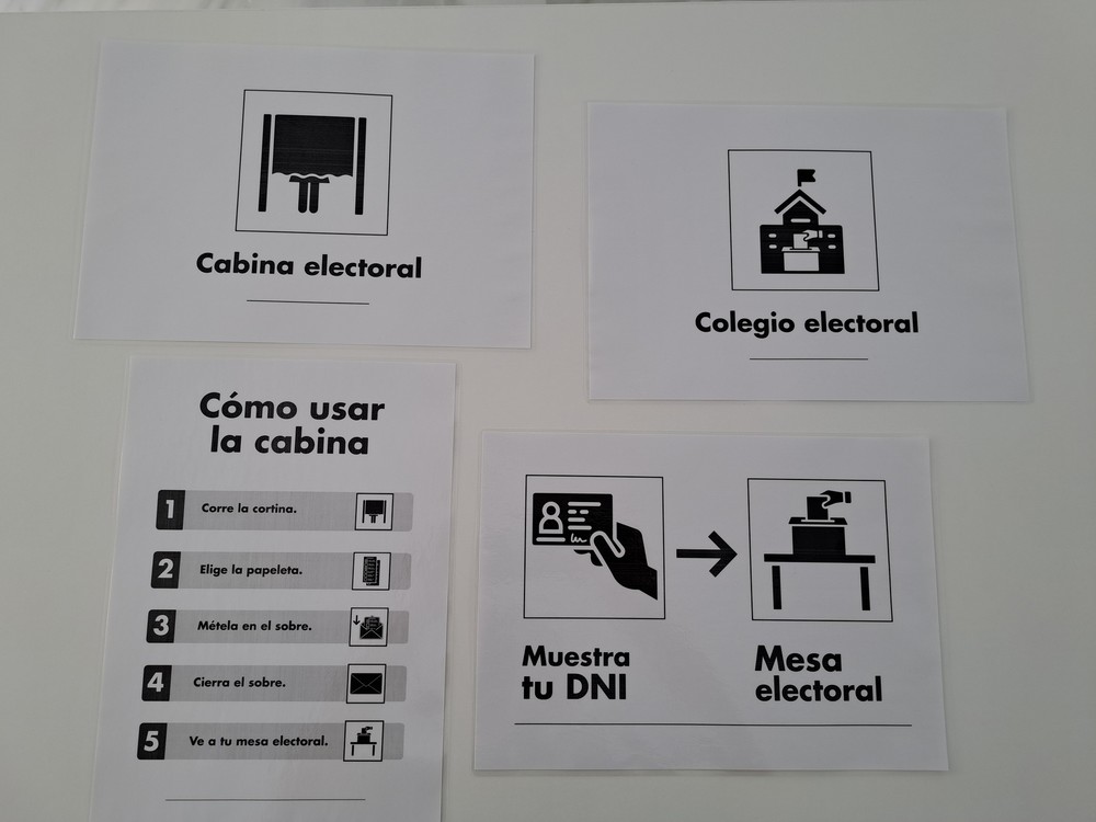 Los colegios electorales de El Ejido dispondrán de pictogramas para ser más accesibles durante las elecciones al Parlamento Europeo del 9-J