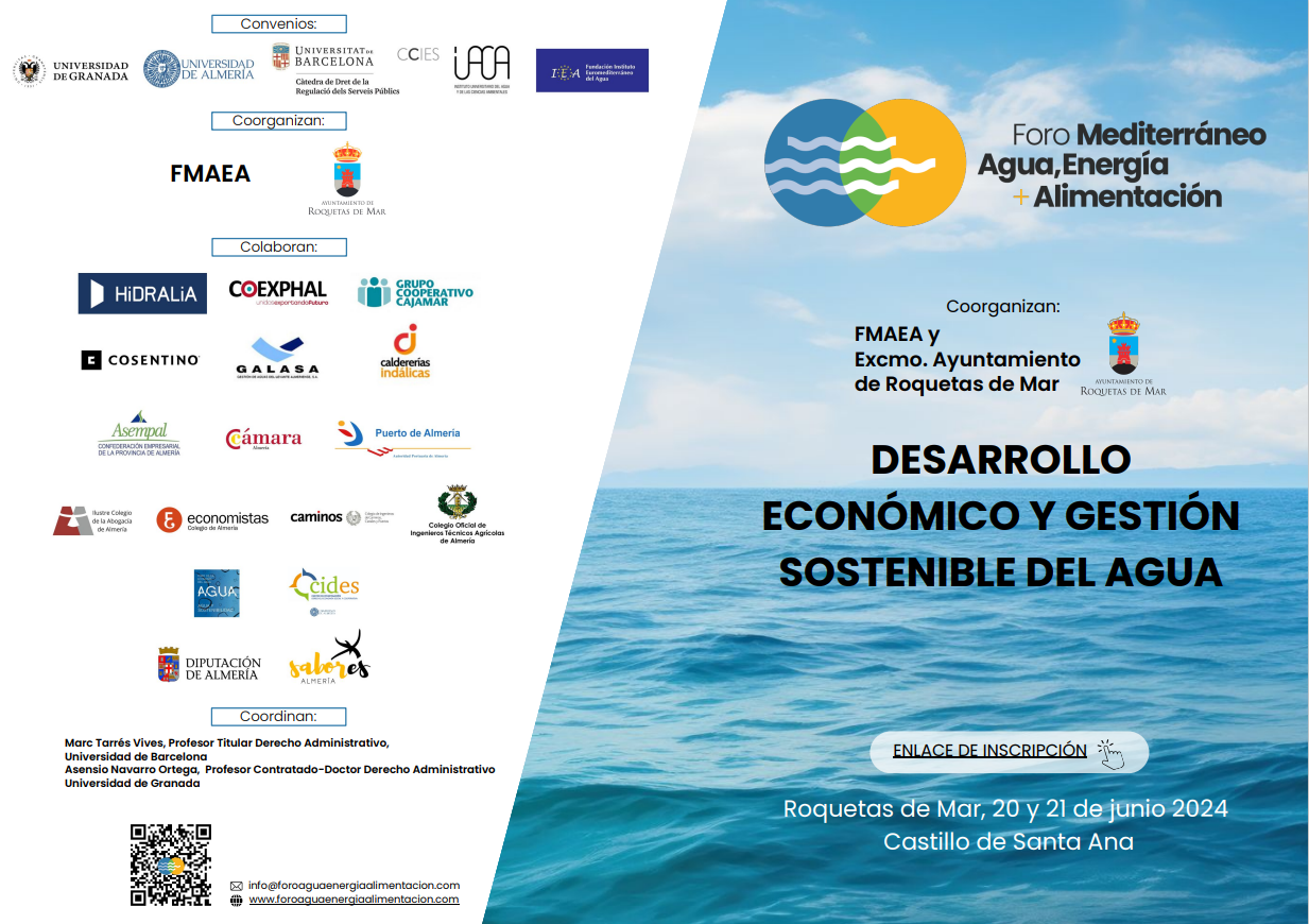 Roquetas de Mar acoge el II Congreso “Desarrollo Económico y Gestión del Agua” organizado por el Ayuntamiento y el FMAEA