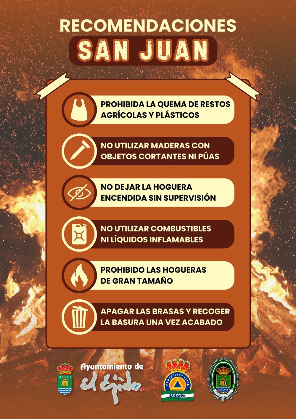 La seguridad, premisa del Ayuntamiento para la multitudinaria celebración de la Noche de San Juan