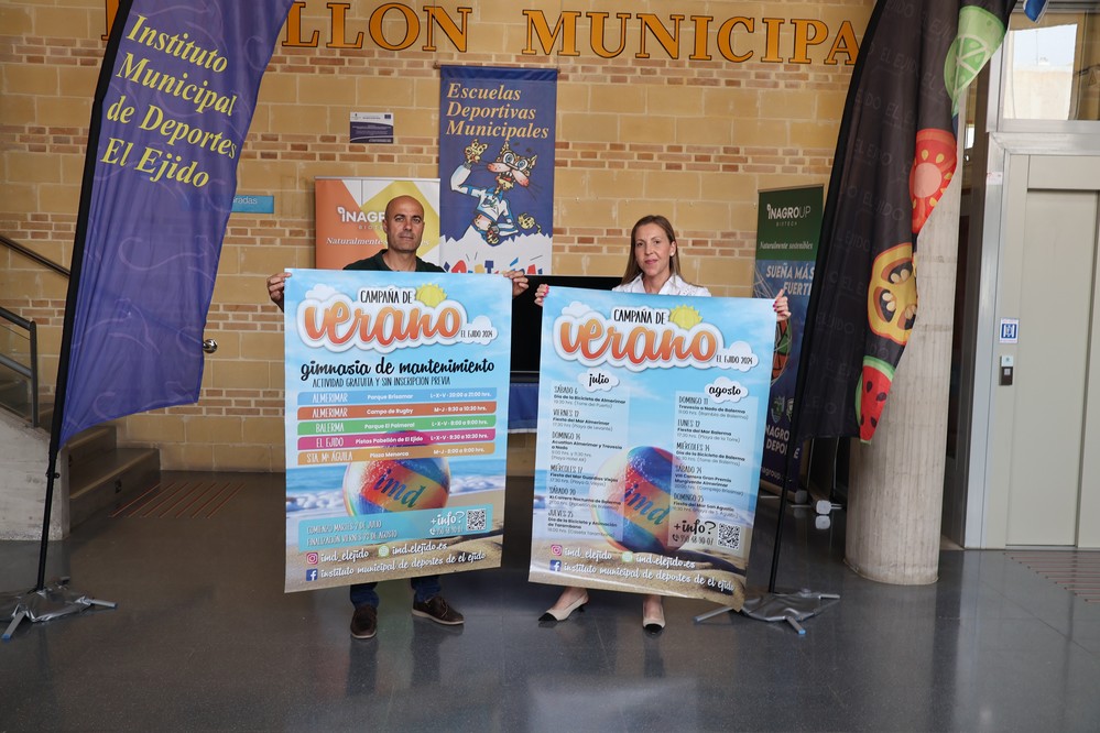El IMD prepara un verano lleno de deporte en El Ejido con una agenda repleta de actividades para todas las edades