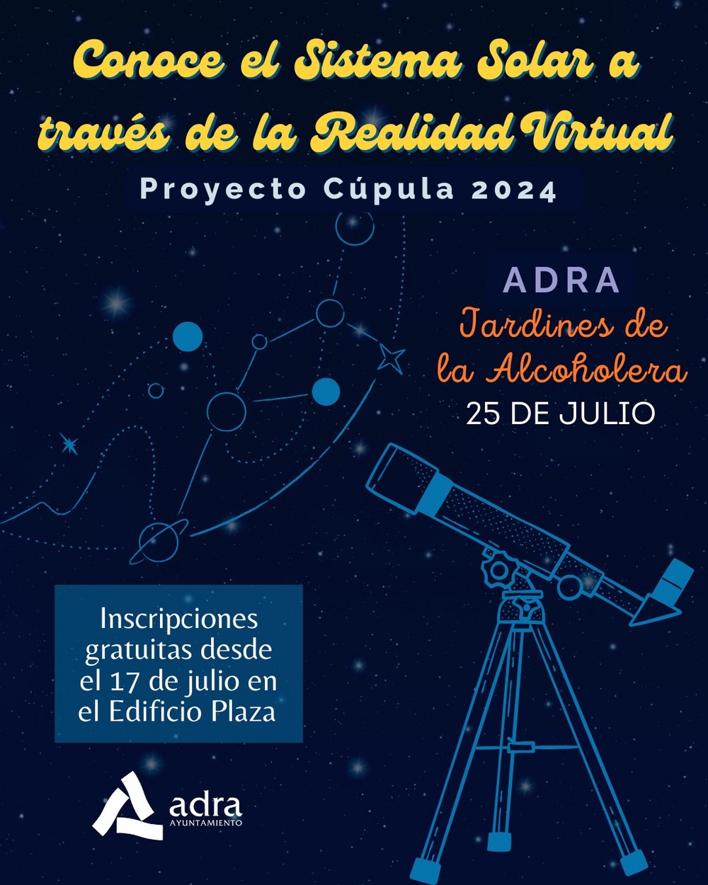 Inscripciones abiertas para descubrir el universo a través de la realidad virtual en Adra