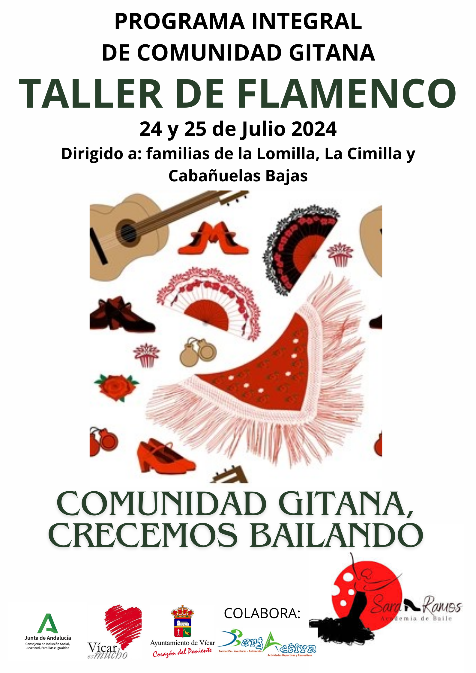 Taller de Flamenco para las familias gitanas de Cabañuelas Bajas, La Lomilla y La Cimilla