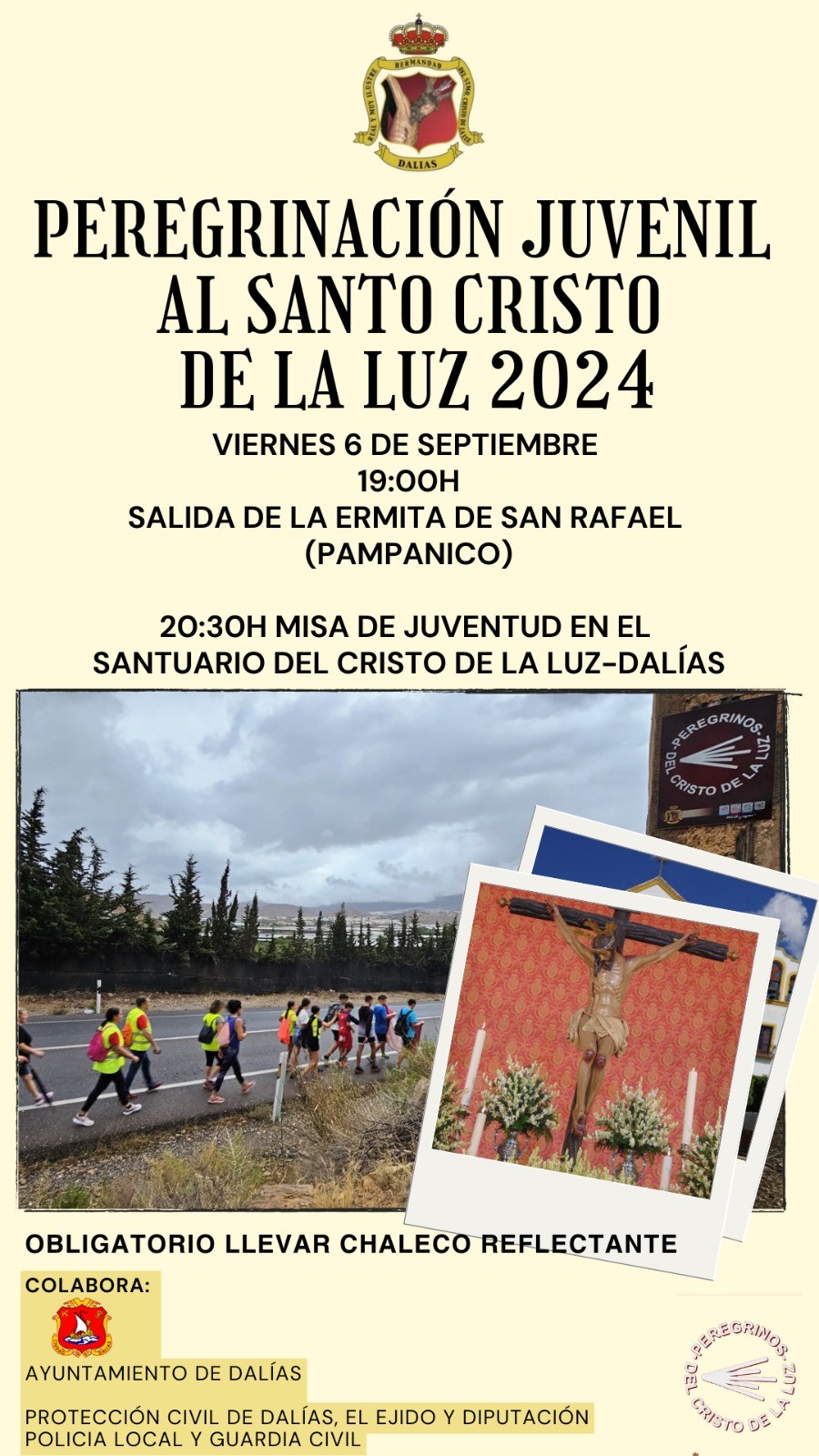 La peregrinación juvenil del Cristo de la Luz tendrá lugar el próximo 6 de septiembre