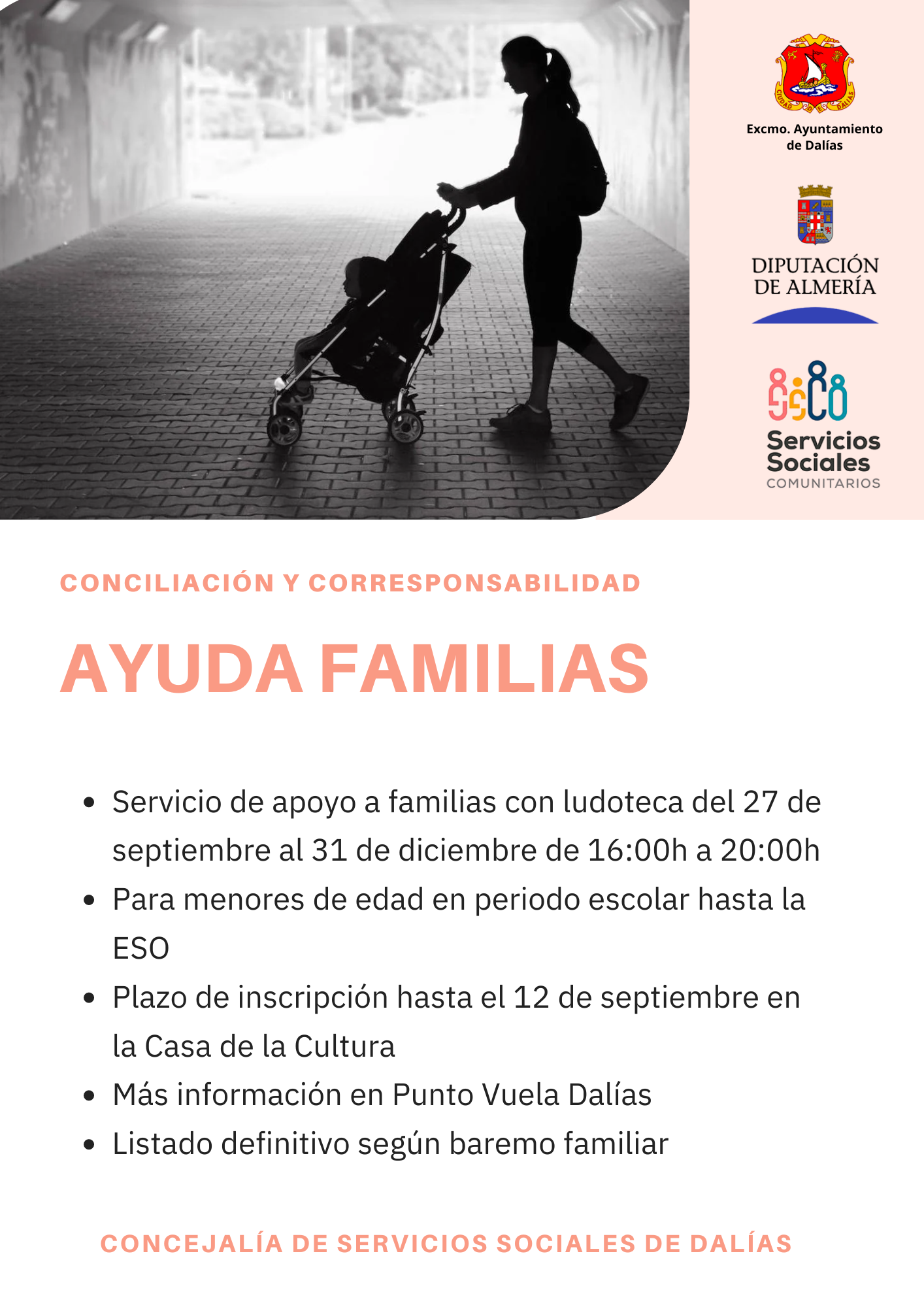 El Ayuntamiento de Dalías lanza un programa de apoyo extraescolar para familias del municipio