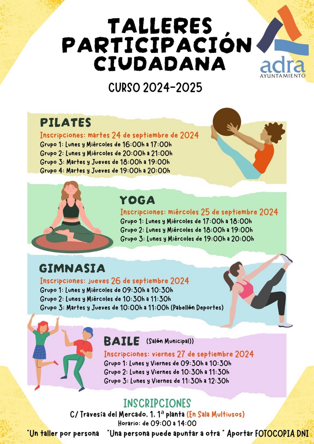El nuevo curso de Talleres de Participación Ciudadana de Adra ya tiene fechas de inscripción