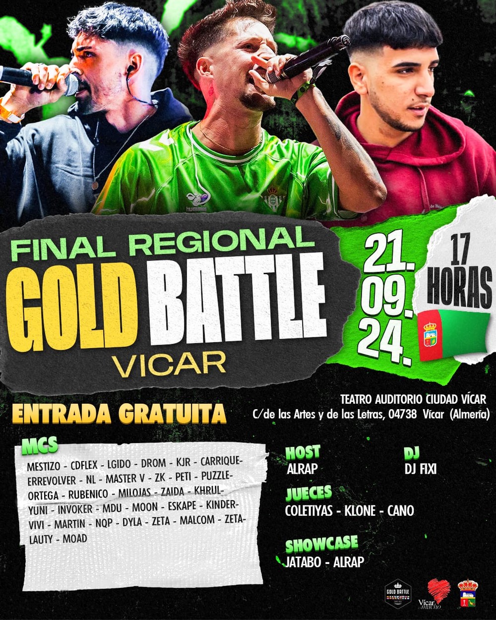 Vícar vivirá con intensidad la final regional de Gold Battle este sábado