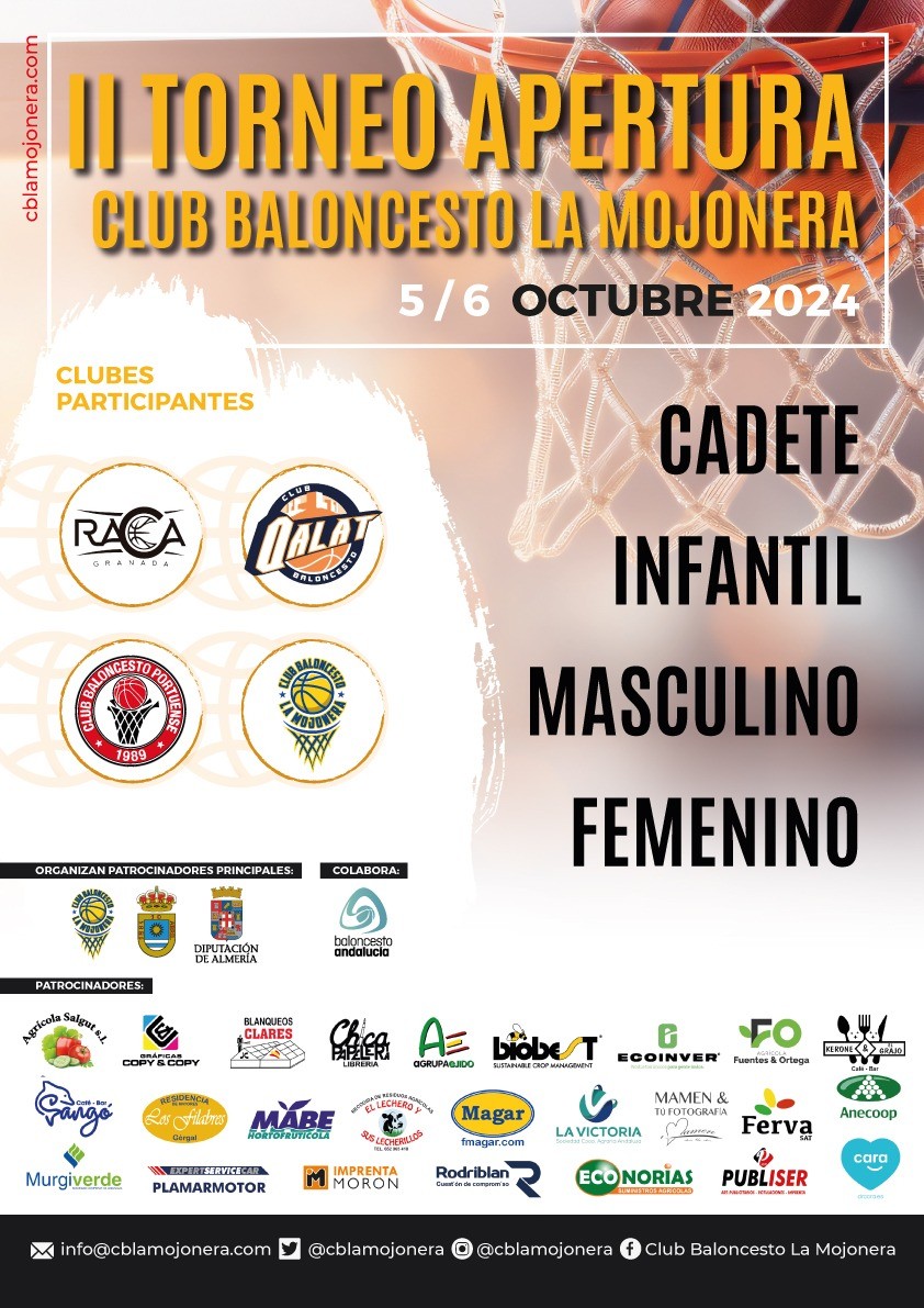 Todo preparado para el II TORNEO APERTURA del Club Baloncesto La Mojonera