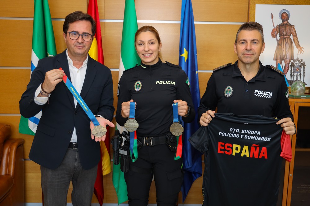 Lucie Carmen Lozano, Policía Local de El Ejido, triple medalla de oro en los ‘X European Police and Fire Games’