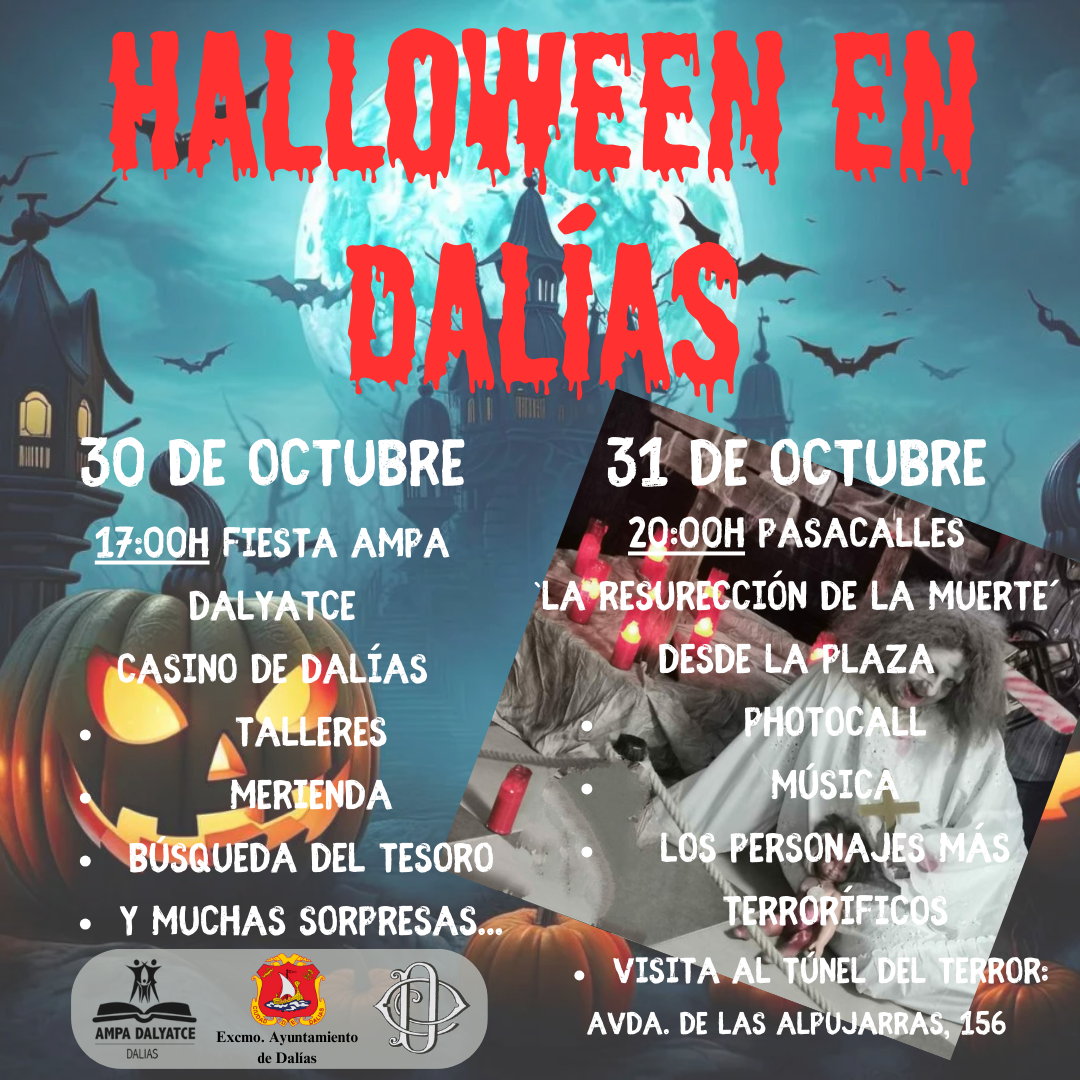 Todo listo en Dalías para celebrar la próxima noche de Halloween