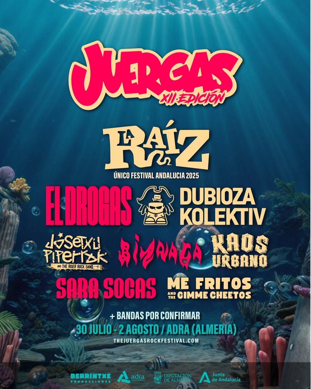 La Raíz estará el en The Juergas Rock de Adra, el único festival al que acudirá en Andalucía